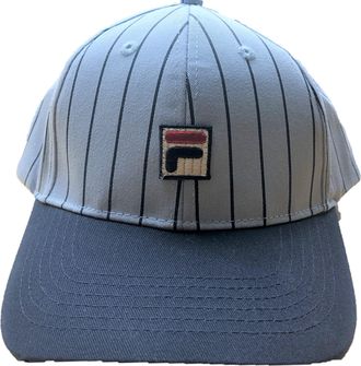 Fila Fila Unisex Two Tone Striped Heritage Adjustable Baseball Cap hat with Embroidered Logo