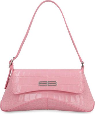 Balenciaga Pink Logo Medium Shoulder Bag