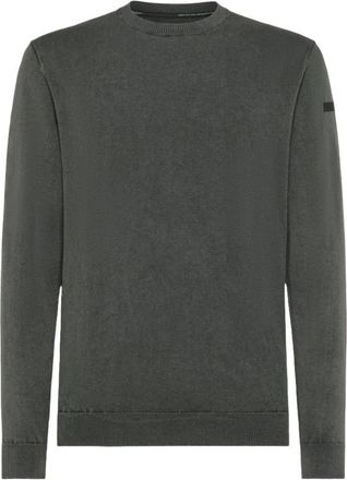 Roberto Ricci Design Grijze Katoenen Trui Licht Comfortabel - Heren - Ronde hals truien - Grijs - 4XL - Katoen - Truien & Vesten