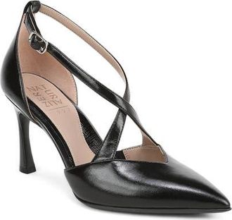 Naturalizer Angelina Ankle Strap Pointed Toe Pump in Black at Nordstrom, Size 7.5