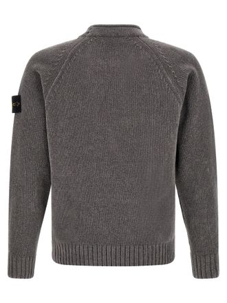 Stone Island Moulin&eacute; Cotton Chenille Sweater - Gray