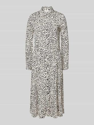 Milano Milano Italy Midikleid mit Bindegürtel in Black, Größe 36