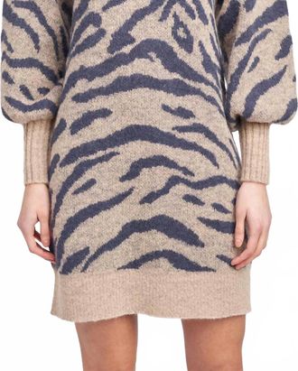 En Saison Mares Knit Mini Dress In Pink Navy