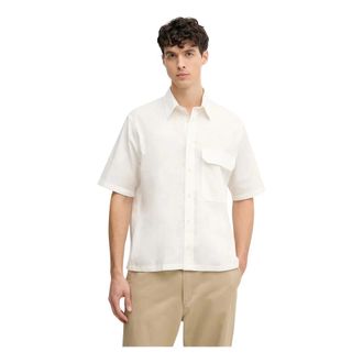 A|X Armani Exchange Overhemden, Heren, Beige, M, Katoen, Pocket Short-Sleeve Shirt