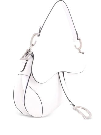 Dior Saddle Handbag Leather Medium shoulder bag - women - Calf Leather - One Size - White