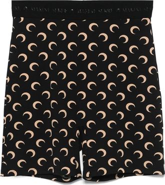 Marine Serre Pantaloncini da motociclista in jersey stampato Marine Serre Moon