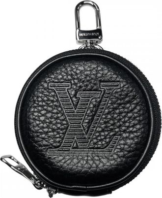 Louis Vuitton Black Leather Coin Purse/Coin Case (Pre-Owned)
