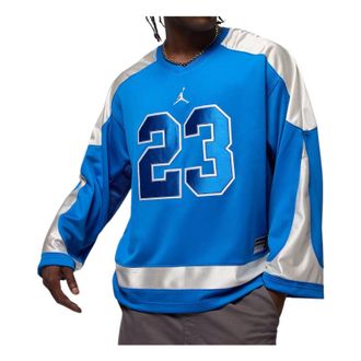 Air Jordan Brooklyn Oversized-Fit Jersey Sport Blue Sail HV0109-459