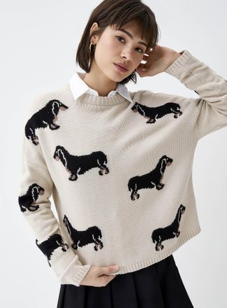 Twik Womens Picture jacquard sweater