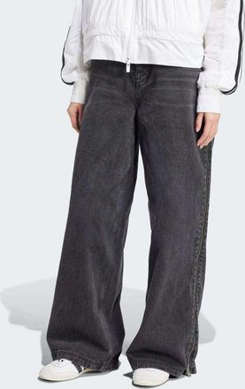 adidas Originals Adilenium Season 3 - Jeans lavaggio scuro con zip laterale-Nero