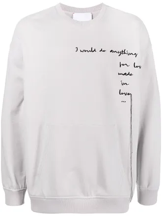 Ports V Sweater met tekst - Grijs