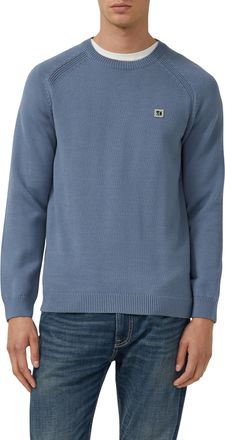 s.Oliver Rundhalspullover S.OLIVER, Herren, Gr. 3XL, dusty blau, Strick, Obermaterial: 100% Baumwolle, unifarben, regular fit normal, Rundhals, Rippb&uuml;ndchen, P