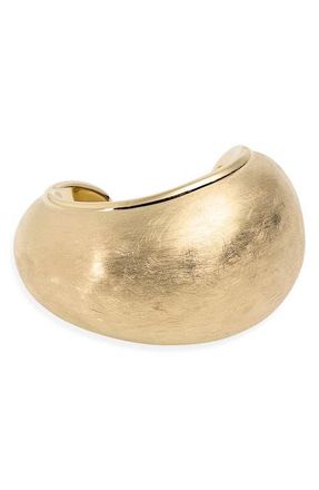 Jacquemus The Raisin Cuff Bracelet in Gold /White at Nordstrom, Size Medium