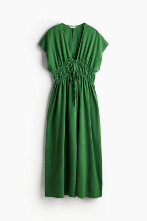 H&M Kleid mit Bindedetail - Gr&uuml;n