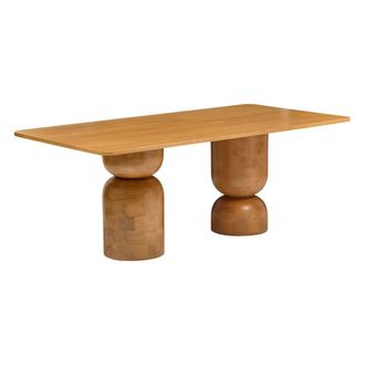 Atmosphera Mesa De Comedor Netsi Rectangular, 100 X 200 Cm, 8 Plazas, Color Beige - Atmosphera Cr&eacute;ateur DInt&eacute;rieur