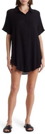 Boho Me Cover-Up Shirtdress in Black at Nordstrom Rack, Size X-Small