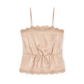 Motivi Top de raso jacquard con encaje - Tops - Mujer - Rosa - S