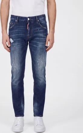Dsquared2 Jeans Skater skinny fit in denim stretch con effetto usurato