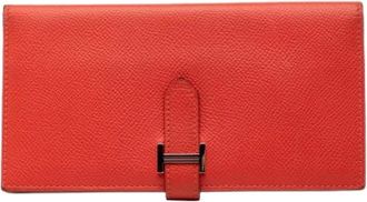 Herm&egrave;s Pre-owned Wallets, female, Red, Size: ONE SIZE Pre-owned Long Wallet