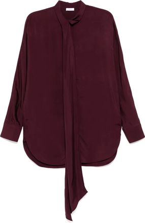 Ferragamo Camicia con collo annodabile - Rosso