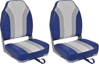 vidaXL Sillas Plegables Para Barco Con Respaldo Alto 2 Unidades Vidaxl
