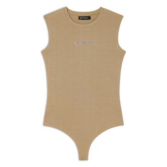 Freddy Body senza maniche in jersey stretch con logo strass