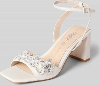 Buffalo Sandalette mit Ziersteinbesatz Modell ASHLEY BUTTERFLY GLAM in Weiss, Gr&ouml;&szlig;e 36