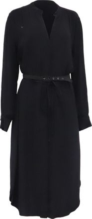 BOSS Hugo Boss Dibanorah Belted Shirt Dress in Black Viscose