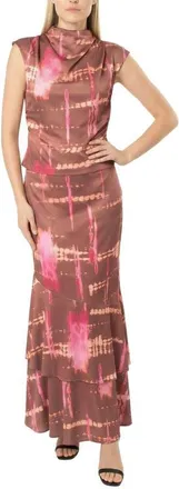 Area Stars Avery Print Top in Rose Print at Nordstrom, Size Medium Short
