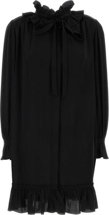 Chlo&eacute; Black Crepe Mini Dress