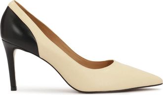 Kazar Tweekleurige pumps op een slanke stilettohak - Dames - Pumps - Beige - 39 EU - Leer - Schoenen