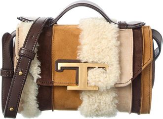 Tod's Suede & Shearling Duffel Bag