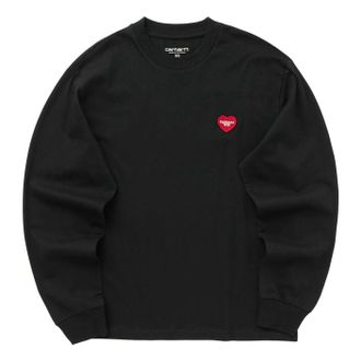 Carhartt Work in Progress (WMNS) Carhartt WIP Heart Patch Long Sleeve T-Shirt Black I035469-1V2-XX