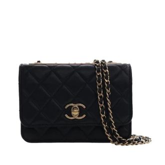 Chanel Pre-owned Wallet on Chain - Dames - Pre-owned - Zwart - Maat: ONE Size Zijde