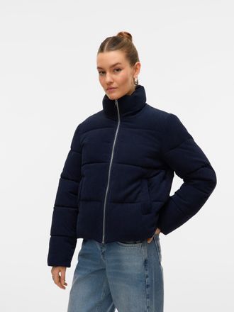 Vero Moda Steppjacke VERO MODA VMDEBRA SHORT JACKET GA ENT, Damen, Gr. XS, blau (navy blazer), Web, Obermaterial: 100% Polyester, unifarben, regular fit, elasti