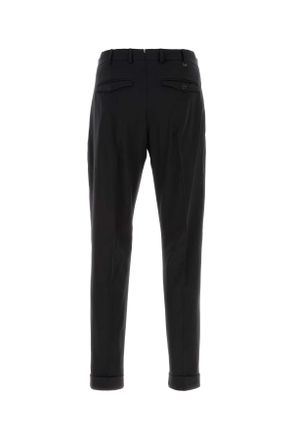 Pantaloni Torino Mens Black Stretch Wool Pant 0990 Pantaloni Trousers