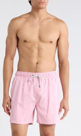 Vintage Summer Swimwear Endless Solid Volley Swim Trunks in Mauve at Nordstrom Rack, Size Xx-Large
