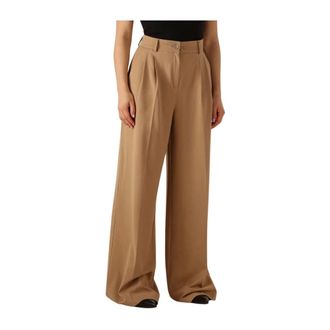 Omoda Dames, Broeken, Bruin, Maat: XL Poliester