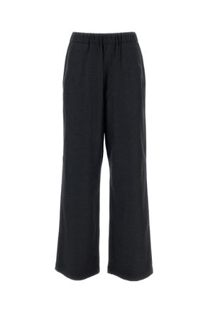 Barena Grey Mariano Drop-Crotch Natural Stretch Wool Flannel Trousers