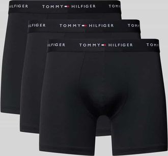 Tommy Hilfiger Boxershorts mit elastischem Bund mit Logo-Intarsien im 3er-Pack in Black, Gr&ouml;&szlig;e XL