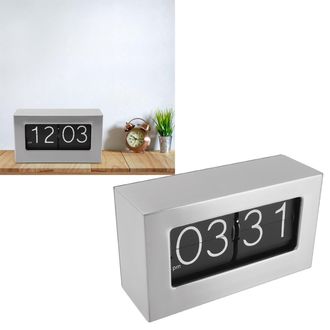 OEM Reloj Autom&aacute;tico Plegable De 12 Horas Fabricado En Acero Inoxidable 304 De Estilo Retro Con Pantalla Clara Para Mesa O Pared, Dimensiones 20,5 X 11,5 