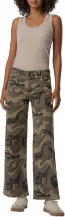 Kut from the Kloth Meg High Rise Wide Leg Jeans In Olive