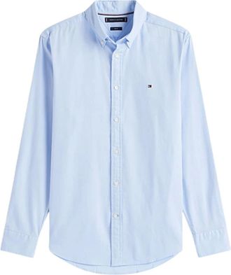 Tommy Hilfiger Overhemden, Heren, Blauw, XL, Performance Twill RF Shirt