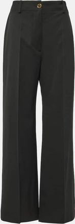 Patou Mid-rise wool-blend straight pants