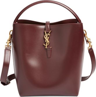 Saint Laurent Le 37 Leather Bucket Bag in Rouge Cabernet at Nordstrom