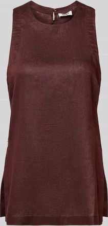 Ecoalf Top aus Leinen mit Rundhalsausschnitt Modell SIA in Mittelbraun, Gr&ouml;&szlig;e 38