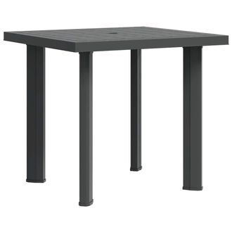 vidaXL Mesa De Jard&iacute;n De Pl&aacute;stico Gris Antracita 80x75x72 Cm Vidaxl