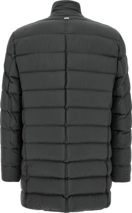 Herno Mens Gray Polyamide Coat Clothing