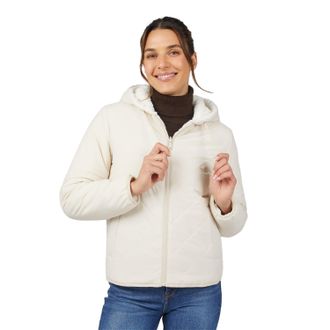 Free Country Womens Hooded Cirrus Quilted Reversible Jacket