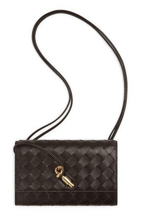 Bottega Veneta Andiamo Intrecciato Leather Slim Shoulder Bag in 2190 Fondant-M Brass at Nordstrom